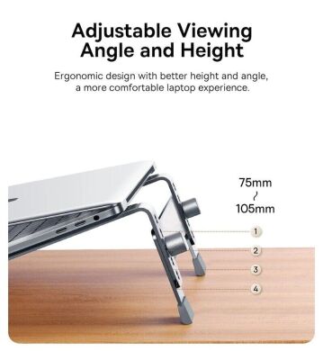 Підставка для ноутбуку Baseus UltraStable (B10053100811-00) - Space Grey