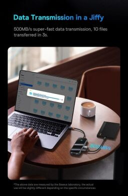 USB HUB Baseus AcmeJoy 5 in 1 (WKJZ010213) - Dark Gray