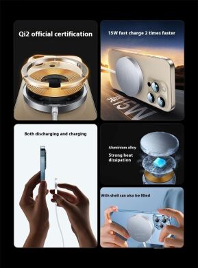 Беспроводное зарядное устройство WIWU Wi-W029 MagCircle Qi2 (15W) - Gold