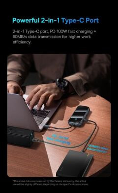 USB HUB Baseus AcmeJoy 5 in 1 (WKJZ010213) - Dark Gray