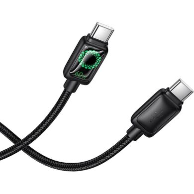 Кабель Hoco U146 Mundo Type-C to Type-C 60W (3A, 1.2m) - Black