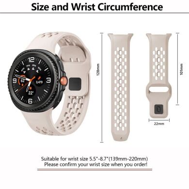 Ремешок KALEBOL Hole Design для Samsung Galaxy Watch 8 (40/44mm) / 8 Classic - Yellow