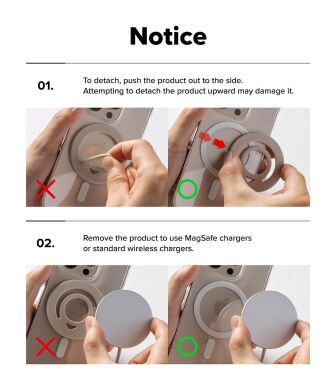 Магнітне кільце-тримач Ringke Dual Magnetic Silicone Ring (8800293858775) - Black