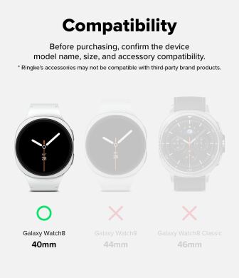 Комплект защитных стекол (2шт) Ringke Tempered Glass Pro для Samsung Galaxy Watch 8 (40mm) - Clear
