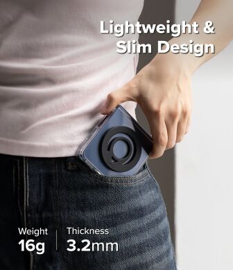 Магнітне кільце-тримач Ringke Dual Magnetic Silicone Ring (8800293858775) - Black