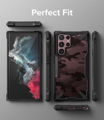 Защитный чехол RINGKE Fusion X для Samsung Galaxy S22 Ultra (S908) - Camo Black