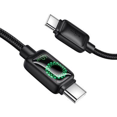 Кабель Hoco U146 Mundo Type-C to Type-C 60W (3A, 1.2m) - Black