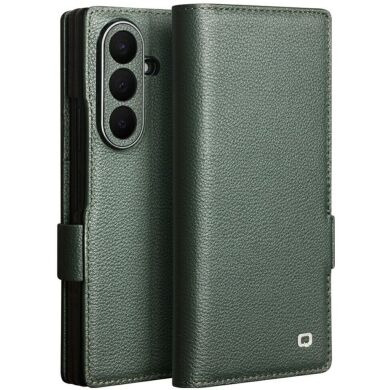 Кожаный чехол QIALINO Wallet Case (FF) для Samsung Galaxy Fold 8 Ultra - Green