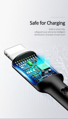 Кабель USAMS US-SJ411 U26 4in1 USB to Combo (2A, 0.35m) - Black