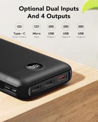 Внешний аккумулятор VEGER V2708 PD20W + QC3.0 (27000mAh) - Black