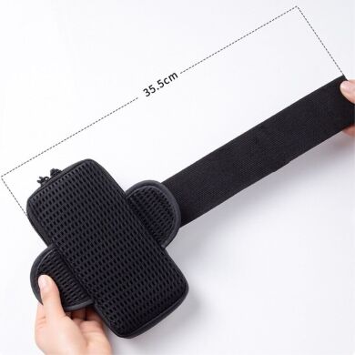 Чехол на руку Deexe Armband Sleeve для смартфонов шириной до 95мм - Light Grey