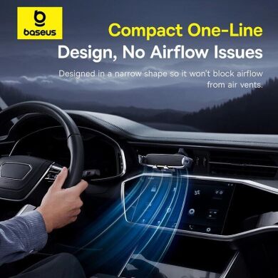 Автомобильный держатель Baseus UltraControl Gravity (C40483401813-00) - Grey