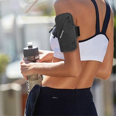 Чохол на руку Deexe Armband Sleeve для смартфонів шириною до 95мм - Light Grey