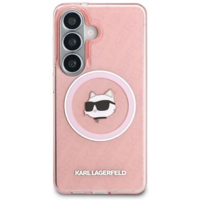 Защитный чехол Karl Lagerfeld IML Repeated Choupette MagSafe для Samsung Galaxy S26 (S942) KLHMS26SHMKBCHOP - Pink