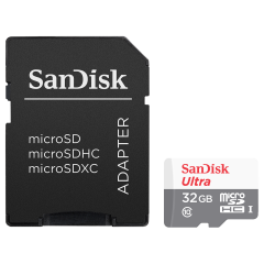 Картка пам'яті SanDisk microSDXC 32GB Ultra A1 C10 100MB/s + адаптер