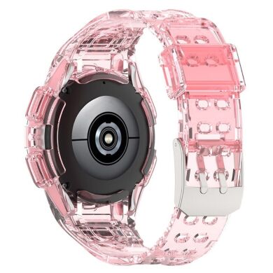 Ремешок Deexe Solid Color для Samsung Galaxy Watch 4 / 5 (44mm) - Transparent Pink