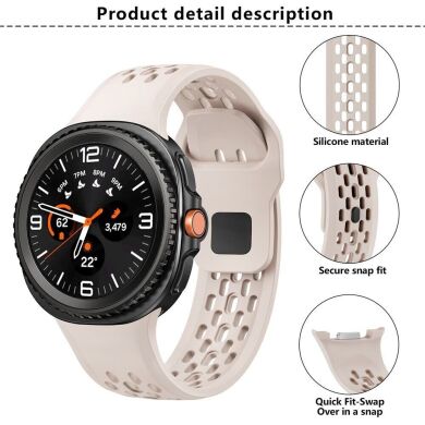Ремешок KALEBOL Hole Design для Samsung Galaxy Watch 8 (40/44mm) / 8 Classic - Yellow