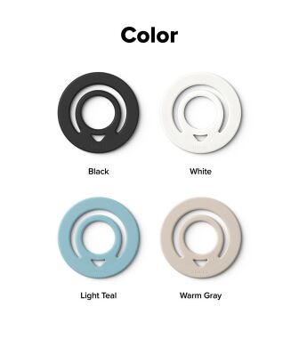Магнітне кільце-тримач Ringke Dual Magnetic Silicone Ring (8800293858775) - Black