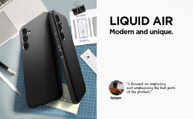 Захисний чохол Spigen (SGP) Liquid Air для Samsung Galaxy A54 (A546) - Matte Black