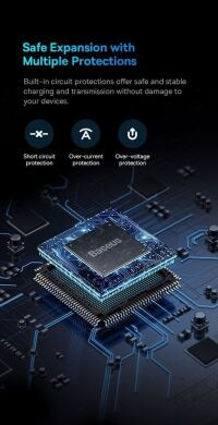 USB HUB Baseus AcmeJoy 5 in 1 (WKJZ010213) - Dark Gray