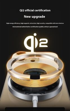 Беспроводное зарядное устройство WIWU Wi-W029 MagCircle Qi2 (15W) - Gold