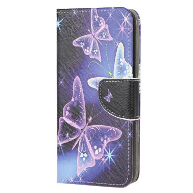 Чехол-книжка Deexe Color Wallet для Samsung Galaxy A12 (A125) / A12 Nacho (A127) / M12 (M127) - Purple Butterfly