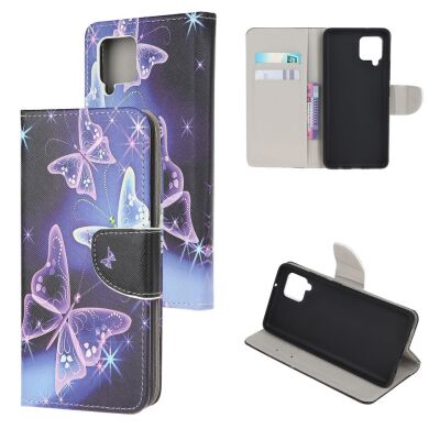 Чехол-книжка Deexe Color Wallet для Samsung Galaxy A12 (A125) / A12 Nacho (A127) / M12 (M127) - Purple Butterfly