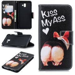 Чехол-книжка Deexe Color Wallet для Samsung Galaxy J6+ (J610) - Kiss My Ass
