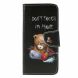 Чехол-книжка Deexe Color Wallet для Samsung Galaxy M20 (M205) - Angry Bear and Warning Words. Фото 1 из 5