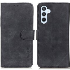 Чехол-книжка KHAZNEH Retro Wallet для Samsung Galaxy S24 FE (S721) - Black