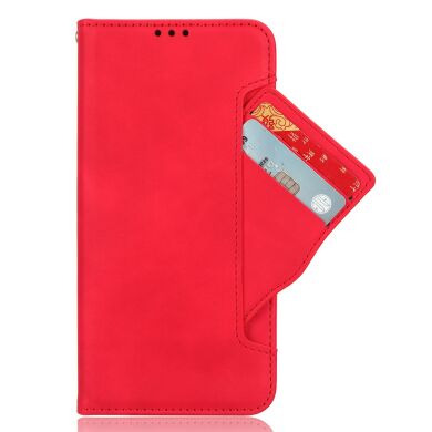 Чехол-книжка с карманами Deexe Wallet Stand (FF) для Samsung Galaxy Fold 8 Ultra - Red