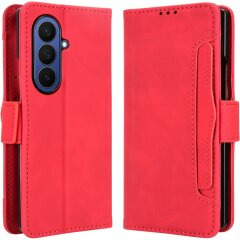 Чехол-книжка с карманами Deexe Wallet Stand (FF) для Samsung Galaxy Fold 8 Ultra - Red