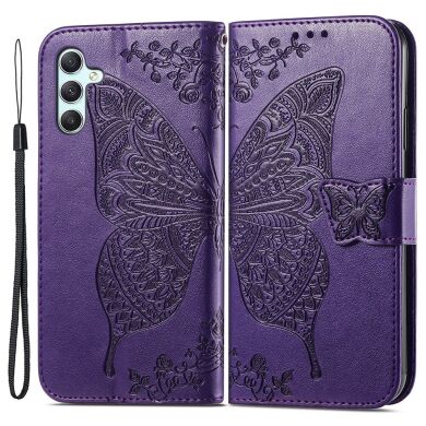 Чехол UniCase Butterfly Pattern для Samsung Galaxy A35 (A356) - Dark Purple