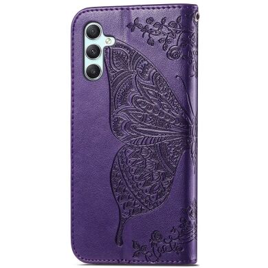 Чехол UniCase Butterfly Pattern для Samsung Galaxy A35 (A356) - Dark Purple