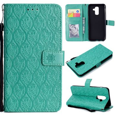 Чехол UniCase Leaf Wallet для Samsung Galaxy A6+ 2018 (A605) - Cyan