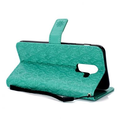 Чехол UniCase Leaf Wallet для Samsung Galaxy A6+ 2018 (A605) - Cyan