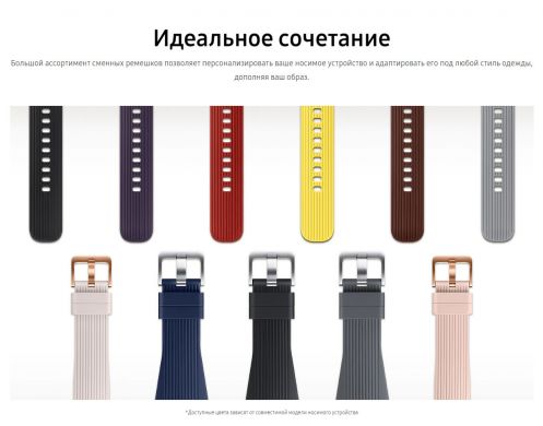 Оригинальный ремешок Silicon Strap для Samsung Galaxy Watch 42mm / Watch 3 41mm (ET-YSU81MBEGRU) - Black