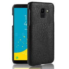 Пластиковий чохол Deexe Croco Style для Samsung Galaxy J6 2018 (J600), Black