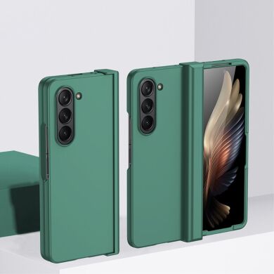 Пластиковый чехол Deexe Hinge Case для Samsung Galaxy Fold 6 - Dark Green