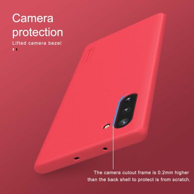 Пластиковый чехол NILLKIN Frosted Shield для Samsung Galaxy Note 10 (N970) - Red