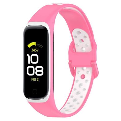 Ремешок Deexe Dot Color для Samsung Galaxy Fit 2 (SM-R220) - Pink / White