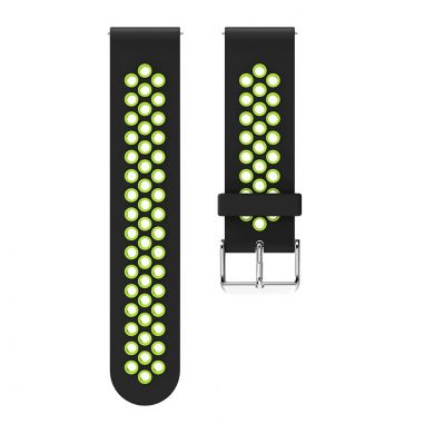 Ремешок Deexe Dual Color для Samsung Galaxy Watch 42mm / Watch 3 41mm - Black/Green