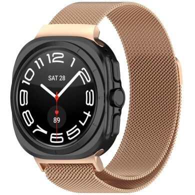 Ремешок Deexe Milanese Loop для Samsung Galaxy Watch Ultra (2025) - Rose Gold