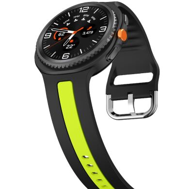 Ремешок Deexe Sport Strap для Samsung Galaxy Watch 8 (40/44mm) / 8 Classic - Black / Green