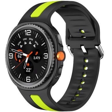 Ремешок Deexe Sport Strap для Samsung Galaxy Watch 8 (40/44mm) / 8 Classic - Black / Green