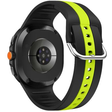 Ремешок Deexe Sport Strap для Samsung Galaxy Watch 8 (40/44mm) / 8 Classic - Black / Green