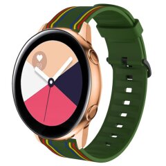 Ремешок Deexe Twill Color Strap для часов с шириной крепления 22мм - Green / Colorful