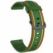 Ремешок Deexe Twill Color Strap для часов с шириной крепления 22мм - Green / Colorful. Фото 3 из 4
