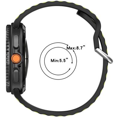 Ремінець Reframe Vertical Strip для Samsung Galaxy Watch 8 (40/44mm) / 8 Classic (43/47mm) / Ultra 2 - Dark Green / Wine Red