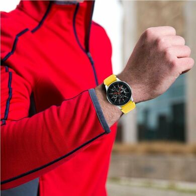 Ремешок UniCase Twill Texture для Samsung Galaxy Watch 46mm / Watch 3 45mm / Gear S3 - Yellow